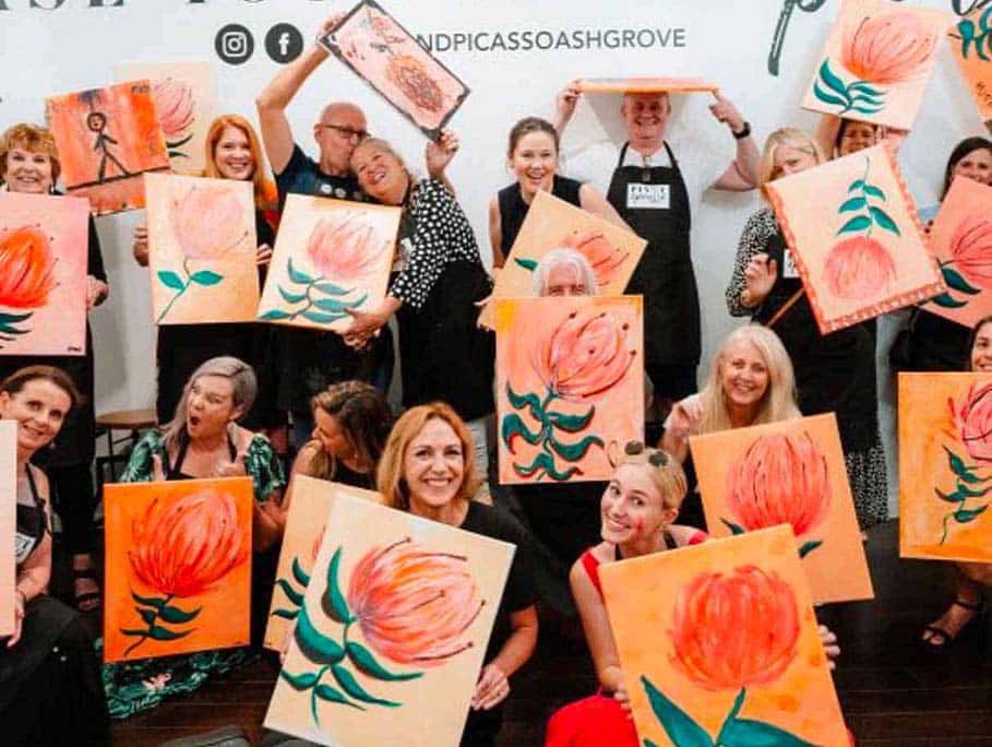 Graduation paint and sip