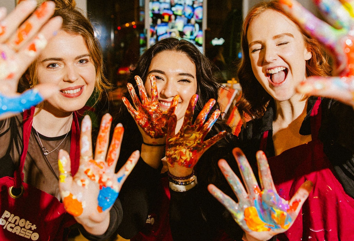 Get arty whilst you party at Pinot & Picasso Paint and Sip Sessions