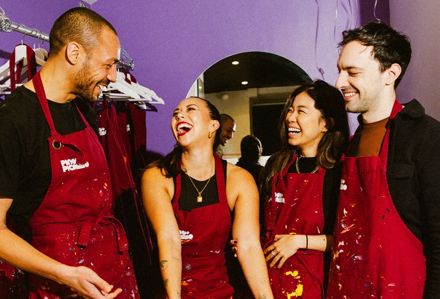 Paint and sip at Pinot & Picasso where there's no talent necessary