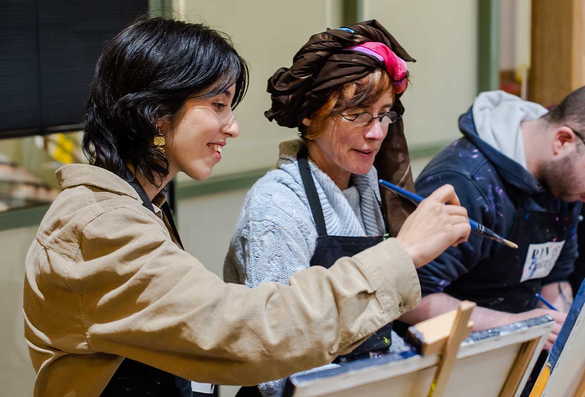 Mother's Day ideas Hobart offers include paint and sip classes at Pinot and Picasso Hobart