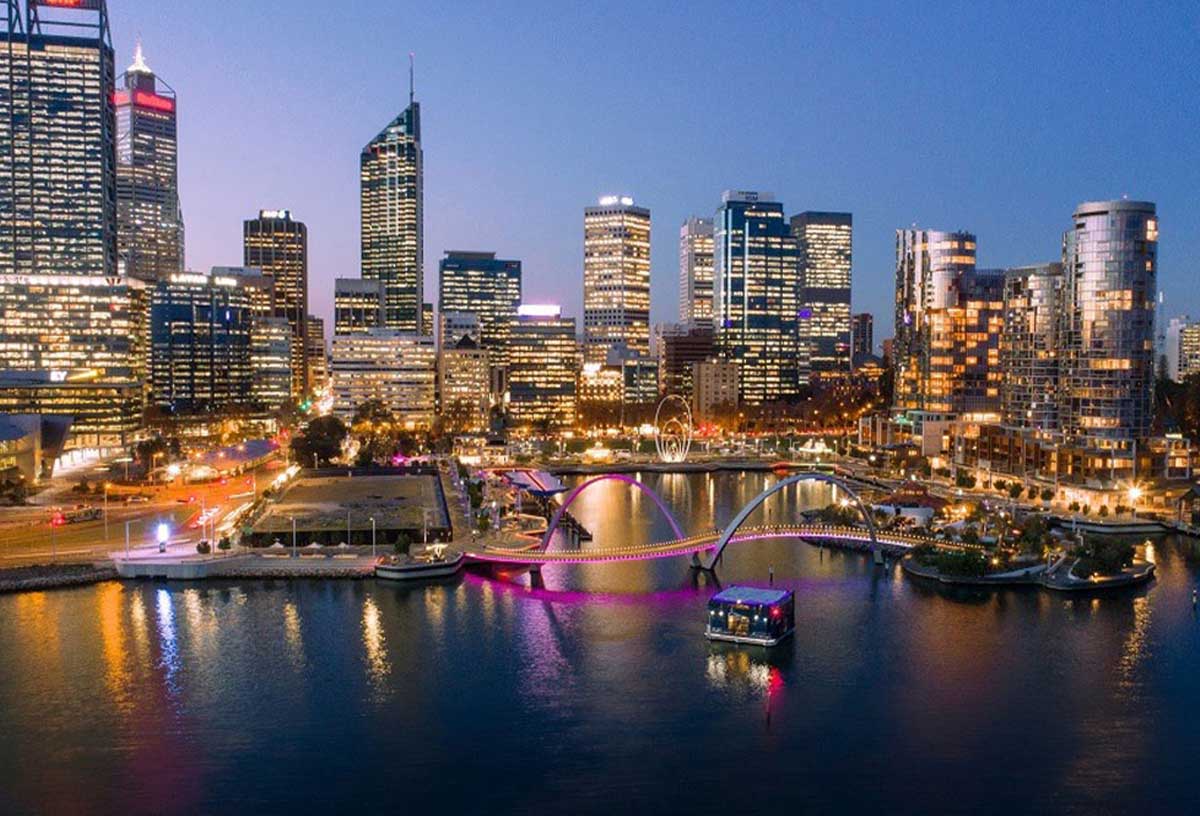 Enjoy a sunset cruise on the Swan River