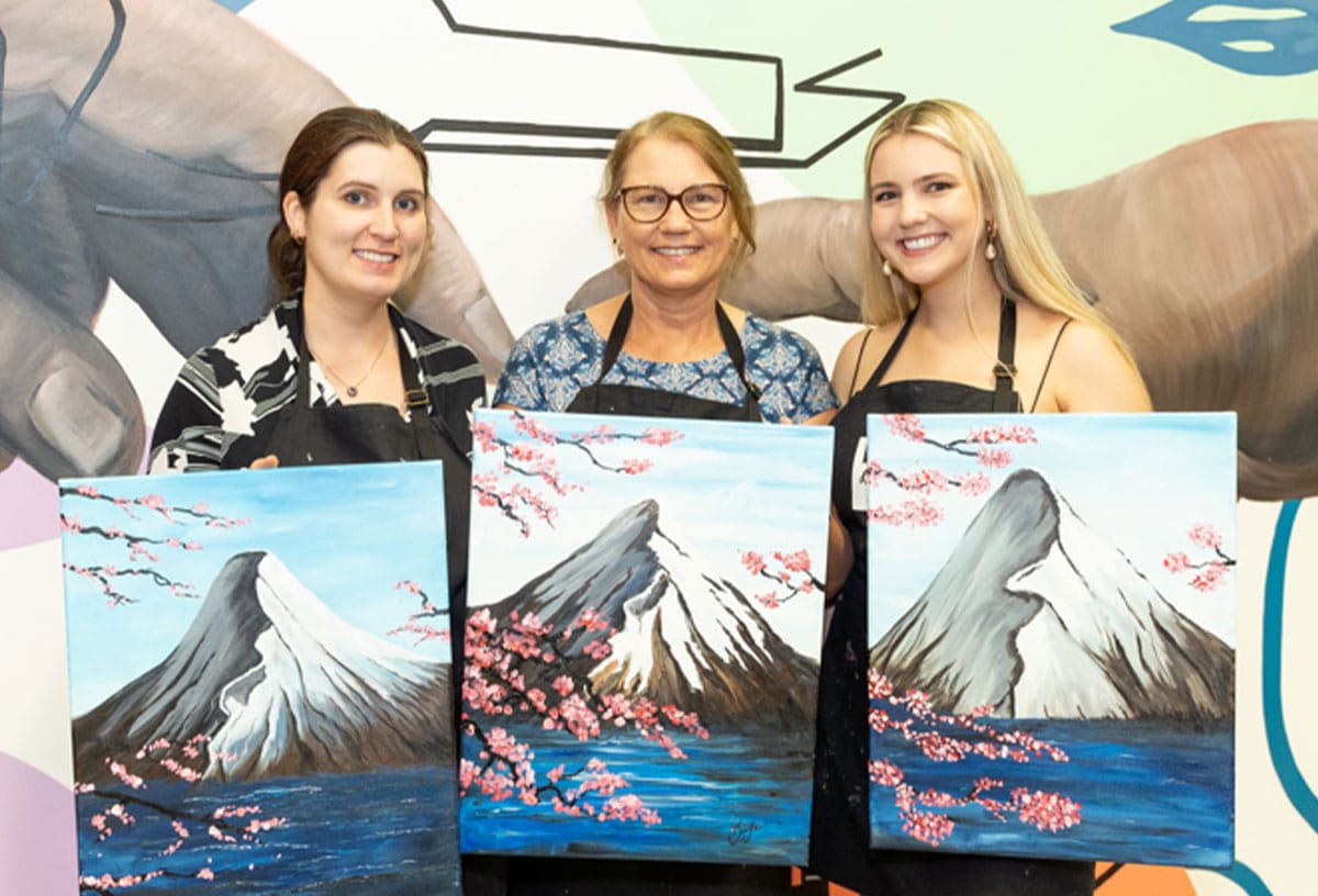 Mother's Day ideas Perth include a paint and sip class at Pinot and Picasso