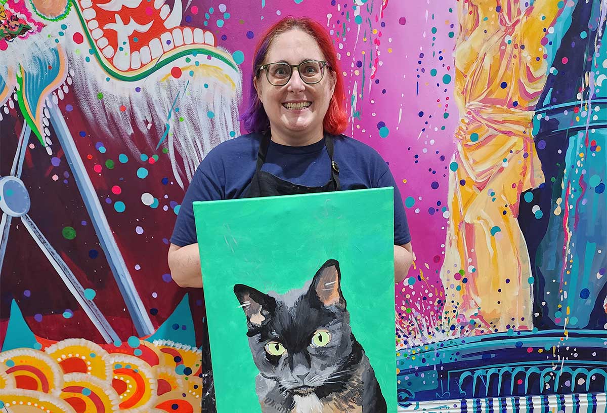 Patrina's Paint Your Pet artwork of her cat.
