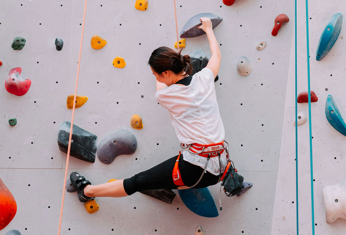 Go indoor rock climbing