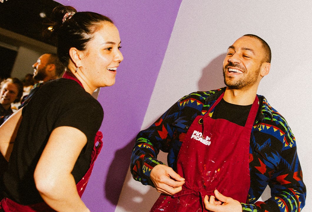 Date ideas Perth include a paint and sip session at Pinot and Picasso